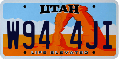 UT license plate W944JI