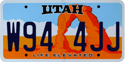 UT license plate W944JJ