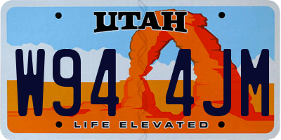UT license plate W944JM