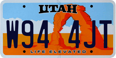UT license plate W944JT
