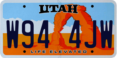 UT license plate W944JW