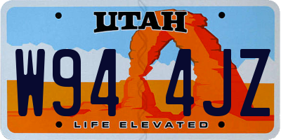 UT license plate W944JZ