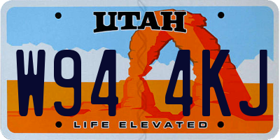 UT license plate W944KJ