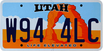 UT license plate W944LC
