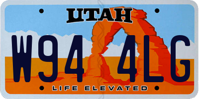 UT license plate W944LG