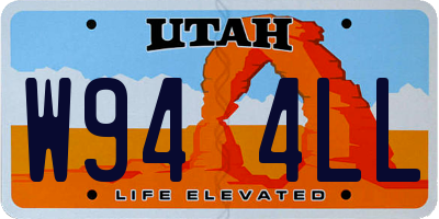 UT license plate W944LL