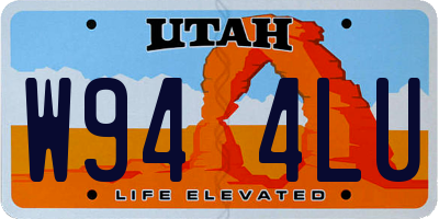 UT license plate W944LU