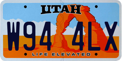 UT license plate W944LX