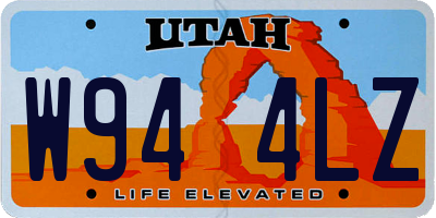 UT license plate W944LZ