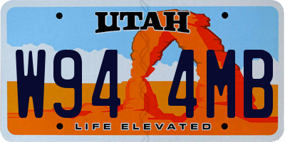 UT license plate W944MB
