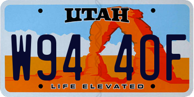 UT license plate W944OF