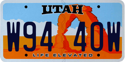 UT license plate W944OW