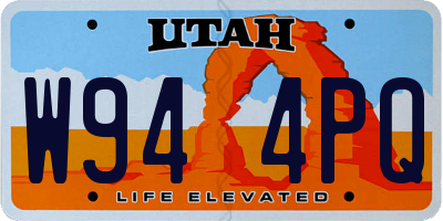 UT license plate W944PQ