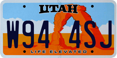 UT license plate W944SJ