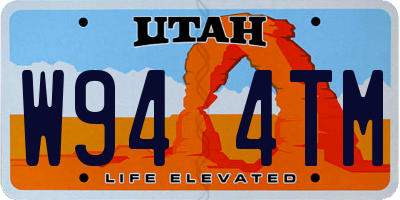 UT license plate W944TM