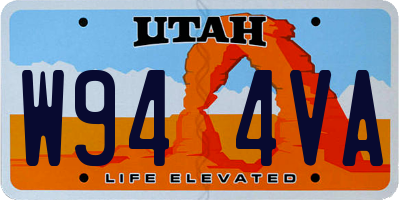 UT license plate W944VA