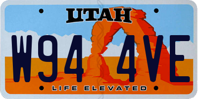 UT license plate W944VE