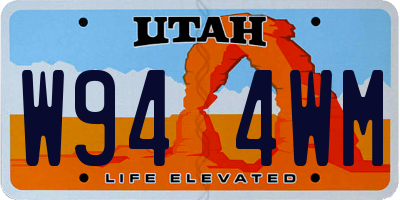 UT license plate W944WM