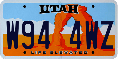 UT license plate W944WZ