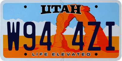 UT license plate W944ZI