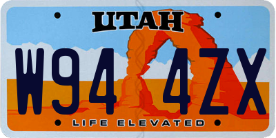 UT license plate W944ZX