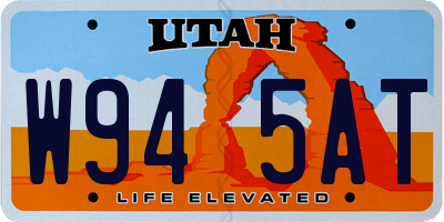UT license plate W945AT