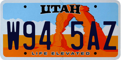 UT license plate W945AZ
