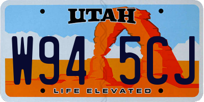 UT license plate W945CJ