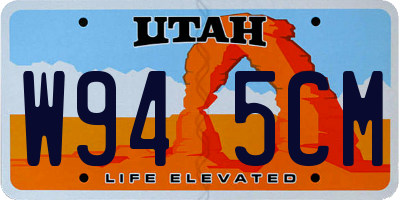 UT license plate W945CM