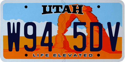 UT license plate W945DV