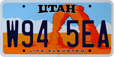 UT license plate W945EA
