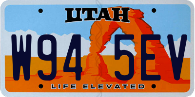 UT license plate W945EV