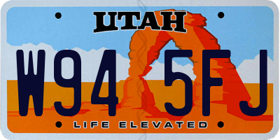 UT license plate W945FJ