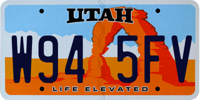 UT license plate W945FV