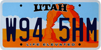 UT license plate W945HM