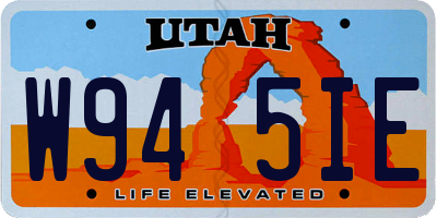 UT license plate W945IE