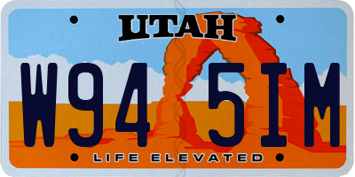 UT license plate W945IM