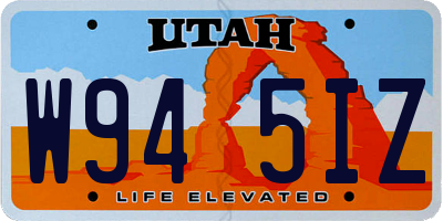 UT license plate W945IZ