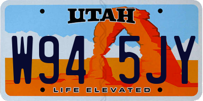 UT license plate W945JY