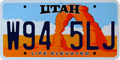 UT license plate W945LJ