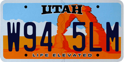 UT license plate W945LM