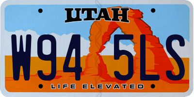 UT license plate W945LS