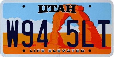 UT license plate W945LT