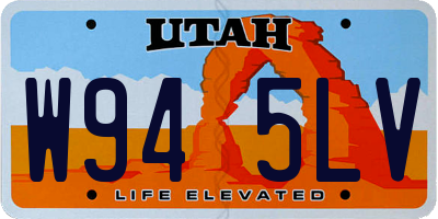 UT license plate W945LV