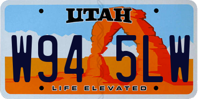 UT license plate W945LW