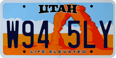 UT license plate W945LY