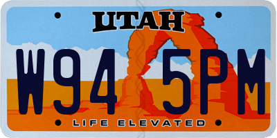 UT license plate W945PM