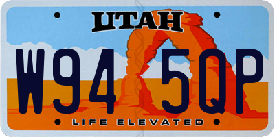UT license plate W945QP