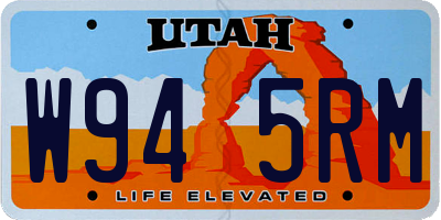 UT license plate W945RM
