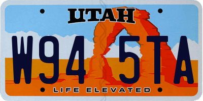UT license plate W945TA